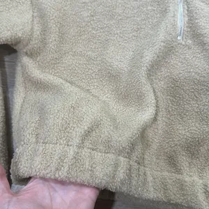 Zaful Cozy Cream Half-Zip Pullover- fleece lined. Size small (4) thumbnail 2