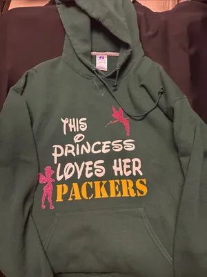 Russell Athletic Green Packers 'This Princess Loves Her' Hooded Sweatshirt thumbnail 1