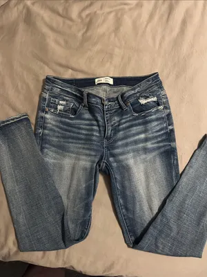 BKe Stella Blue Distressed Skinny Jeans thumbnail 10