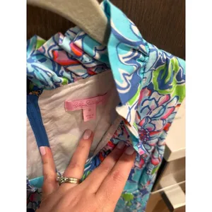 Lilly Pulitzer Adeline shift dress features a vibrant Blue Mayflower floral 10 thumbnail 3