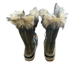 Sorel Joan of Arctic Green Waterproof Faux Fur Winter Snow Boots Size 6 thumbnail 4