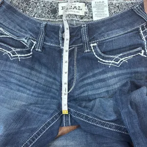 ARIAT R.E.A.L. Womens' Mid Rise Stretch Entwined Boot Cut Jean Sz 28R Marine thumbnail 10
