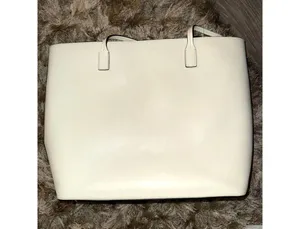Kate Spade Cream White Bow Zipper Tote Bag thumbnail 2