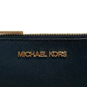 NEW Michael Kors Jet Set Travel Black Zip Card Coin Purse Pouch Wallet OS thumbnail 2