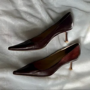 Vintage Jimmy Choo Brown Pumps Size 39 thumbnail 5