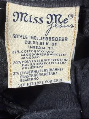 Miss Me Easy Skinny Jeans Womens 27 Black Sequin Bling Y2K Western thumbnail 8