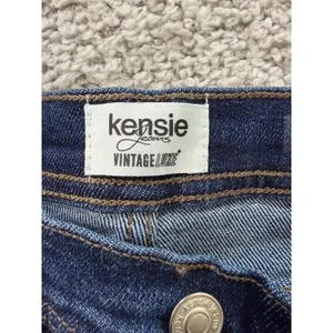 Kensie Vintage Luxe Distressed Flare Jeans Dark Wash Size 10/30 High Rise thumbnail 4