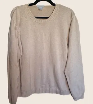 Northwest tan sweater size Large‎ preppy fall casual thumbnail 1