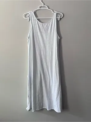 Fresh Produce Women’s 100% Cotton White Tank Dress Size Medium thumbnail 6