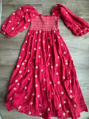 Free People Dahlia Maxi Dress Watermelon Wedge Xs thumbnail 2