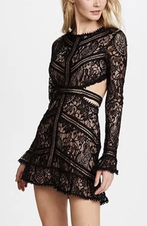 For‎ Love & Lemons Emerie Cutout Dress L thumbnail 1