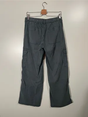 AE Baggy Wide Leg Cargo Pants in Blue Gray Size 4 Mid Rise thumbnail 6