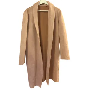 Nordstrom Tahari Dusty Pink Faux Suede Longline Jacket Size Medium thumbnail 2