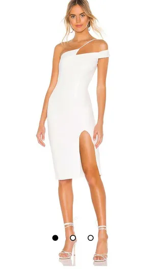Jillian Asymmetric Midi Dress • Size XS thumbnail 1