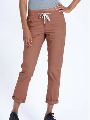Vuori Ripstop Pant Two Way Organic Stretch Pants in Light Terracotta‎ Sz M thumbnail 1