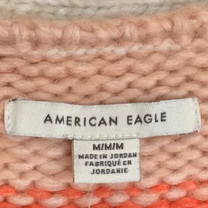 NWT American Eagle Colorblock Striped Wool Blend Knit‎ Cardigan in Cream thumbnail 5