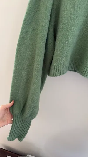 Princess Polly Green Turtleneck Sweater Cropped thumbnail 2