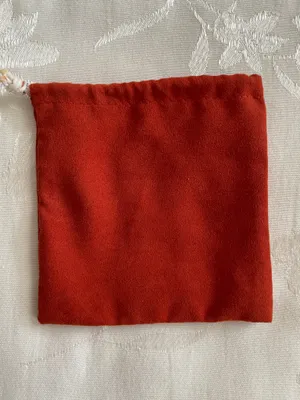 Anthropologie Jewelry Dust Gift Bag Drawstring Faux Suede 5" Secrets Sunshine thumbnail 3