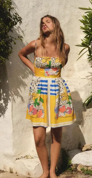 ZARA Fruit Poplin Dress thumbnail 1