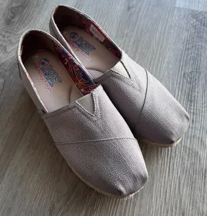 Bobs from Skechers Women's Taupe Espadrille Wedge Slip On Shoes Size 8.5 thumbnail 1