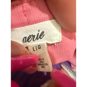 Aerie Pink Tiered Ruffle Mini Skirt Women's Size Large thumbnail 9