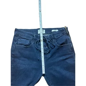 Frame Le Bell Lace‎ Up Jean In Hayworth High Waist Cropped Flare Jeans Sz 27 thumbnail 8