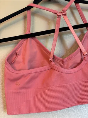 lululemon athletica 10 Rose Mauve Convertible Racerback Light Support Sports Bra thumbnail 2