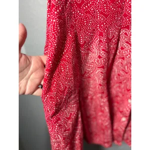 Universal Threads Women's Red Babydoll Mini Dress Linen Blend XL thumbnail 4