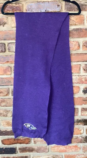NFL Baltimore Ravens Purple Knit Scarf Women's thumbnail 1