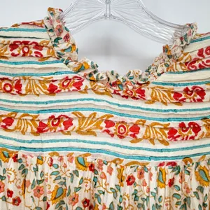 Cleobella‎ Dallas Floral Print Mini Dress Womens XS Cream Boho Feminine Coquette thumbnail 7