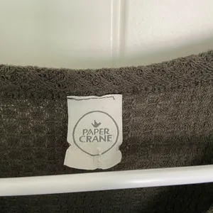EUC | Paper Crane women’s knitted button down knotted‎ top — small thumbnail 4