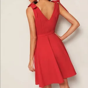 ✨HP✨Tie Strap Plunging Button Up Skater Dress✨ thumbnail 4