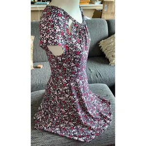 Michael Michael Kors Sht-slv Floral Print Knee-length Dress, Sz S thumbnail 3