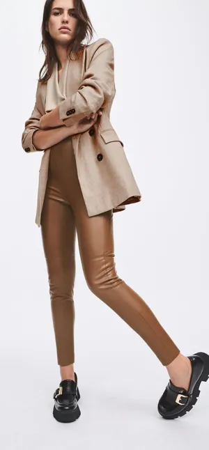 nwt high waisted faux leather leggings pants thumbnail 1