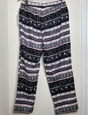 Joyspun Flannel Pajama Bottoms Multiprint Women’s Size Medium gray Pink NEW thumbnail 5