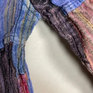 Patchwork Jogger Pants Travel Hippie Purple Red Blue Elastic Waist Cotton Nepal thumbnail 10