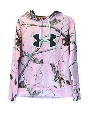Under Armour RealTree Camo‎ Hunting Pink Hoodie Sweatshirt Size Small Women’s thumbnail 1