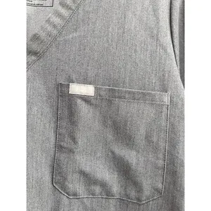 FIGS Catarina Scrub Top‎ Gray Medical Uniform Pocket Size L thumbnail 4
