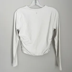 Lululemon Size 6 All It Takes Ribbed Nulu Long Sleeve Shirt Bone White thumbnail 3