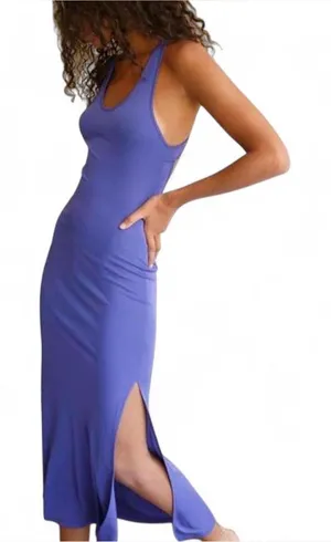 Free People Lavender Tank Maxi Dress with Side Slit thumbnail 1