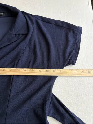 Perceptions Navy Button-Front Maxi Dress thumbnail 6