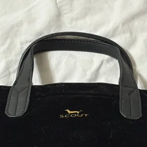 Scout Velvet Black Mini Tote With Dual Handles & Gold Quilted Interior Zip Close thumbnail 15
