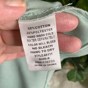 Umgee Sleeveless Mint Green Bead & Metallic Detail Short Shift Dress S thumbnail 5
