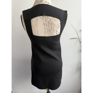 Free People Mini‎ Dress Black Sleeveless Square Neck Back Cut Out Party Cocktail thumbnail 3