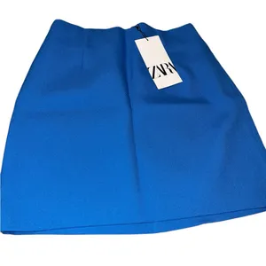 Zara high waisted blue mini skirt size Xs new thumbnail 2