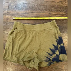 Joy Lab Green & Blue Tie Dye Sweat Shorts thumbnail 4