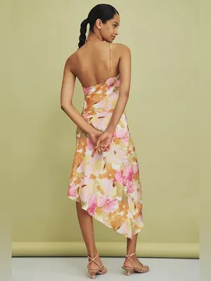 Anthropologie Bardot Andy One-Shoulder Asymmetrical Slip Dress Eurosummer thumbnail 3