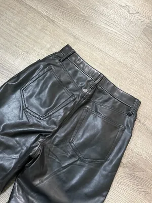 •Abercrombie & Fitch• Ultra High 90s Straight Vegan Leather Pants thumbnail 6