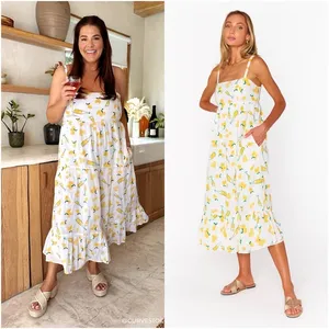 SHOW ME YOUR MUMU Summer Fling Midi Dress In Limoncello Embroidery thumbnail 2