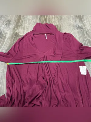 NWT Free People Red Uptown Turtleneck Top thumbnail 9